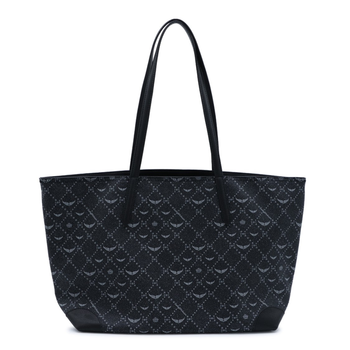 Zadig & Voltaire Black Z Monogram Print Double Handles Tote Bag