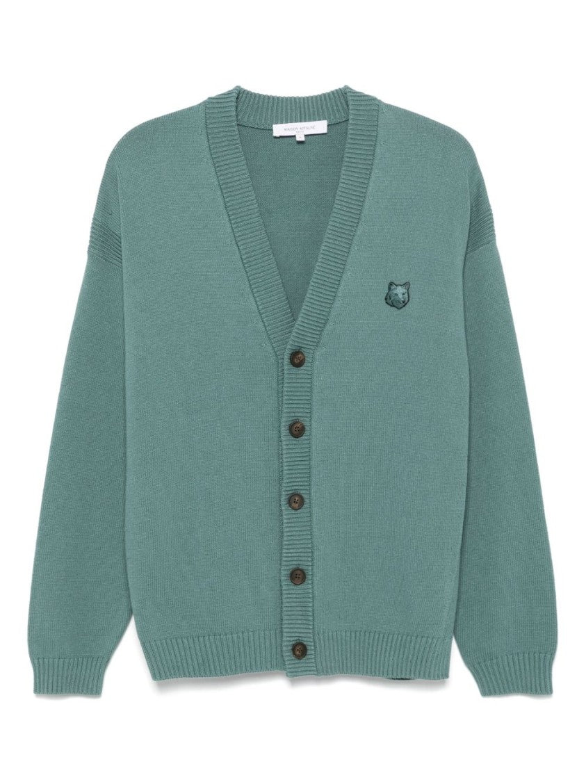 Maison Kitsuné Classic Cardigan Sweater With V-Neckline