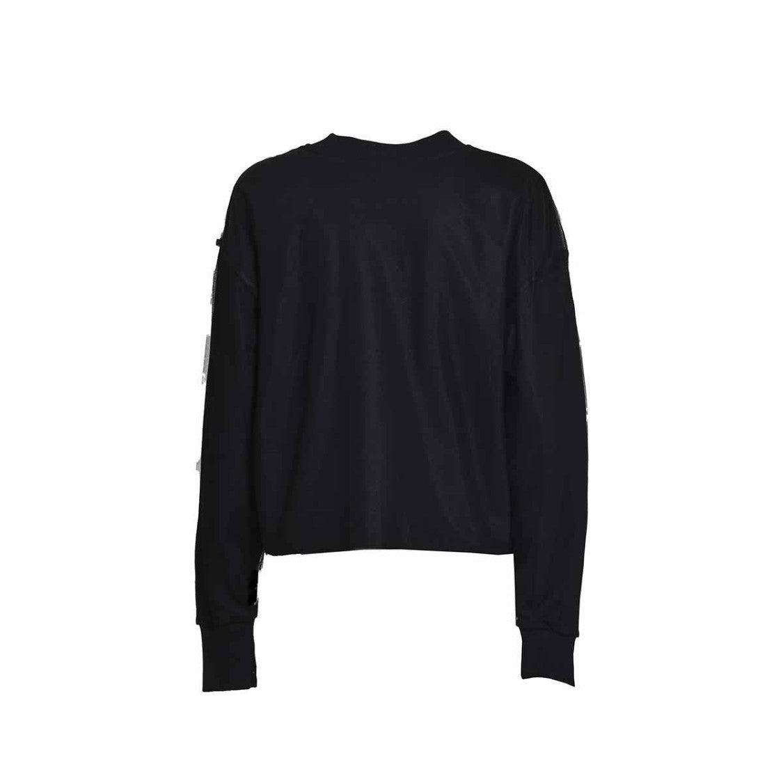 Msgm Black Cotton Crewneck Sweatshirt