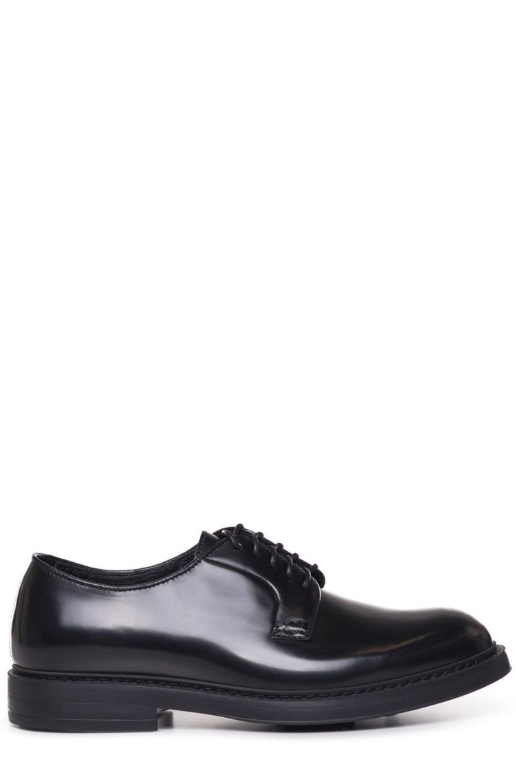 Doucal's Classic Black Derby Shoes