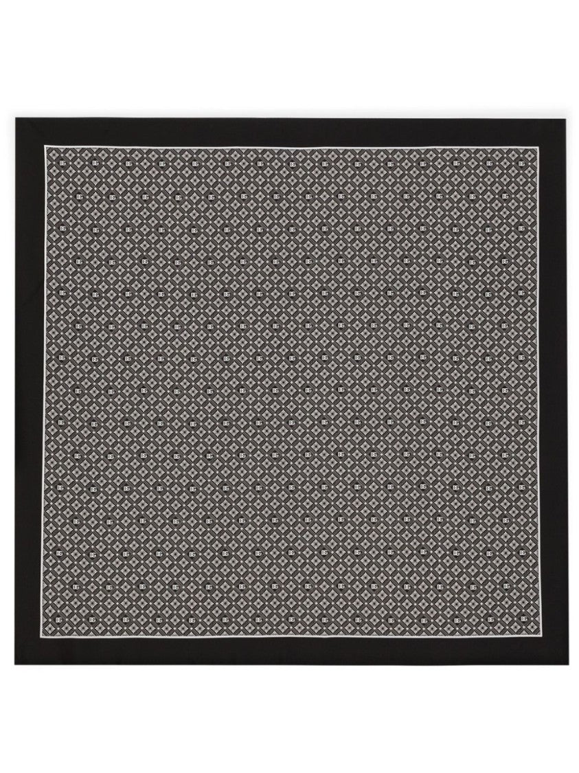 Dolce & Gabbana Square Scarf With All-Over Logo Print