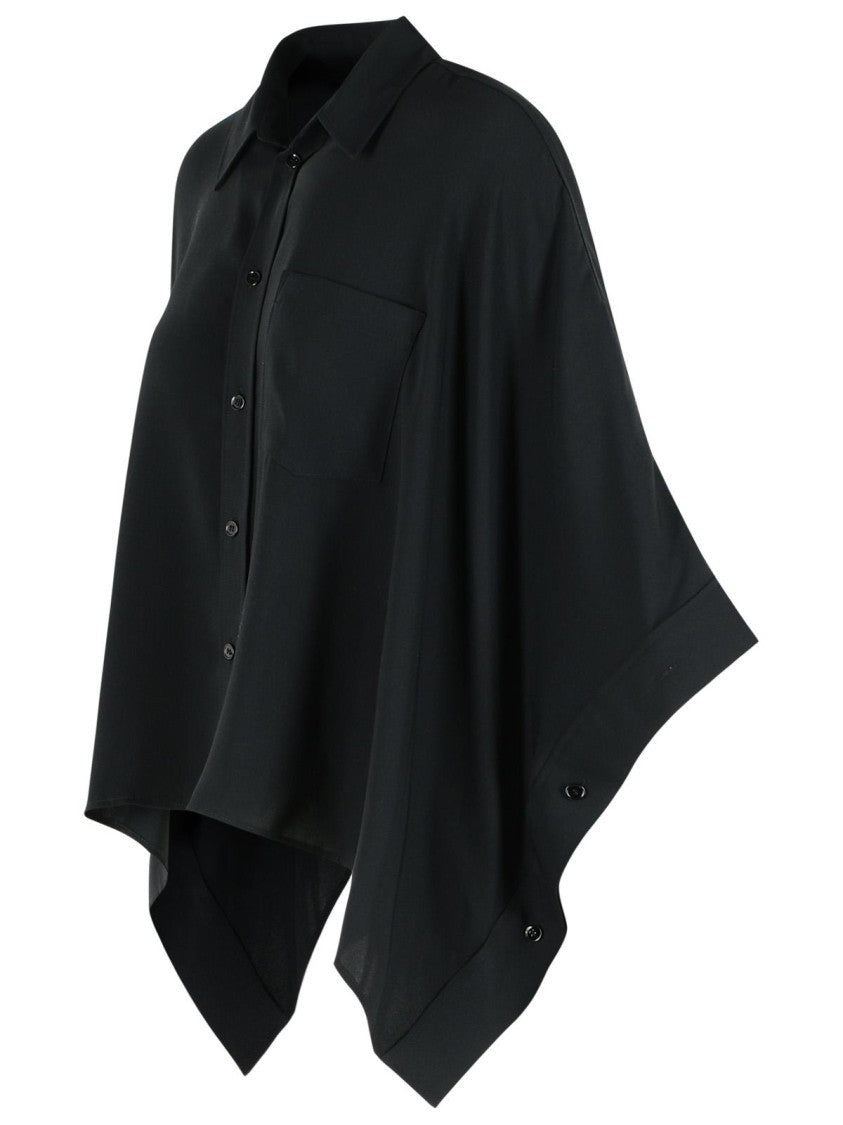 Mm6 By Maison Margiela Black Polyester Cape