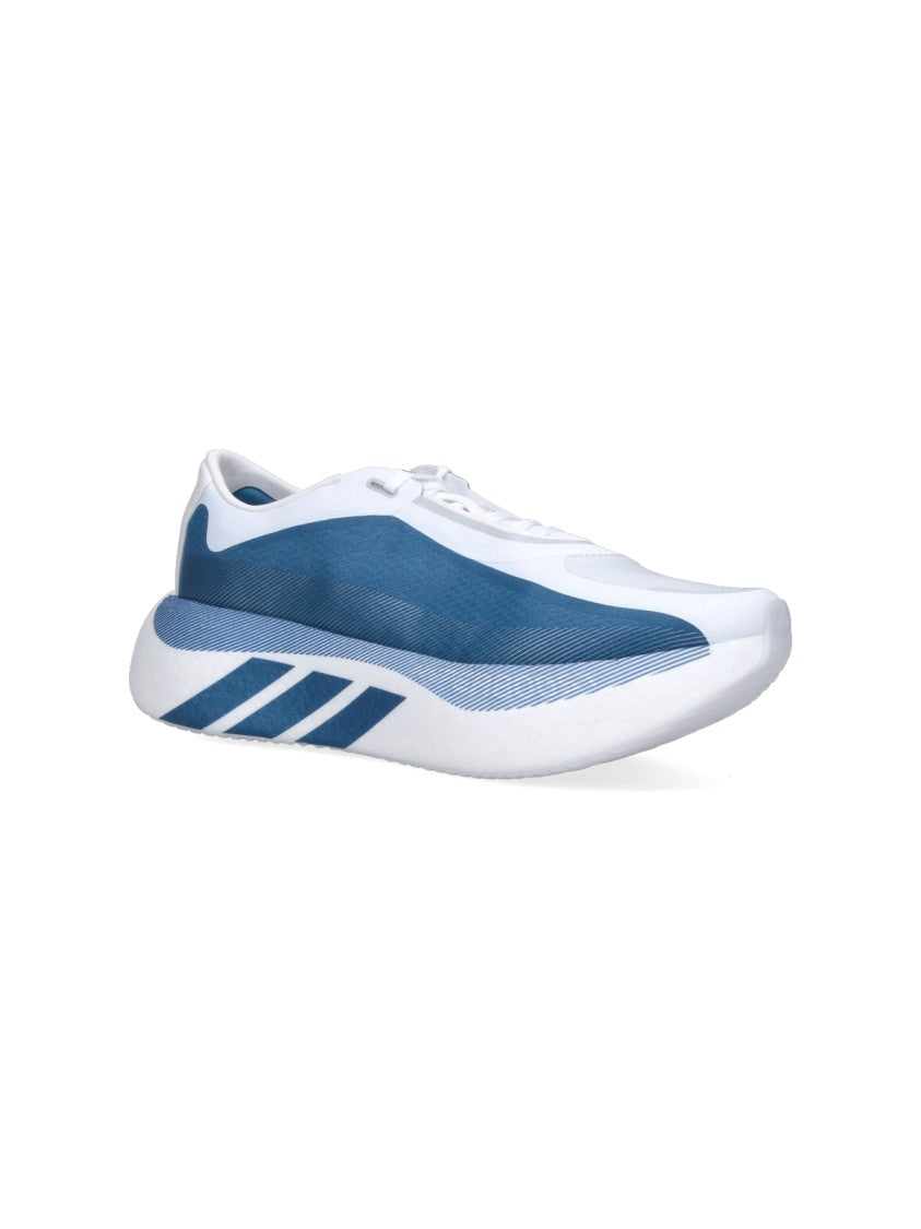 Adidas White Aerodynamic Blue Mesh Panel Sneakers