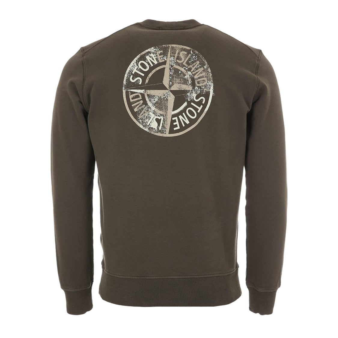 Stone Island Green Relaxed-Fit Sweatshirt With Graphic Design