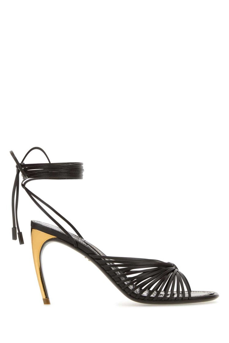 Salvatore Ferragamo Dark Brown Leather Atena Sandals