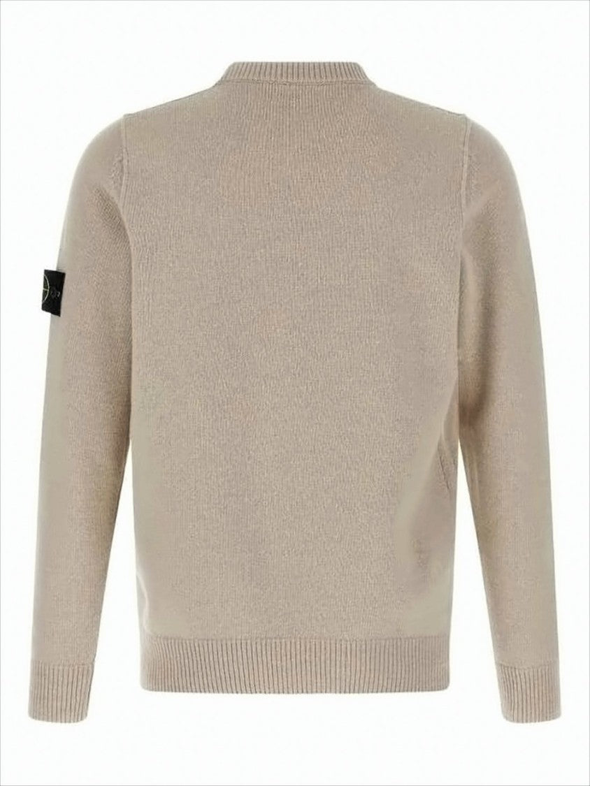 Stone Island Knitted Sweater With Classic Crew Neckline
