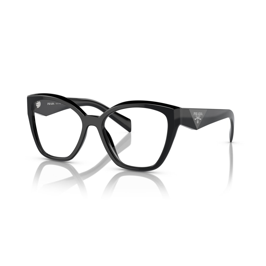 Prada 0Pr 20Zv Oversized Black Cat-Eye Sunglasses