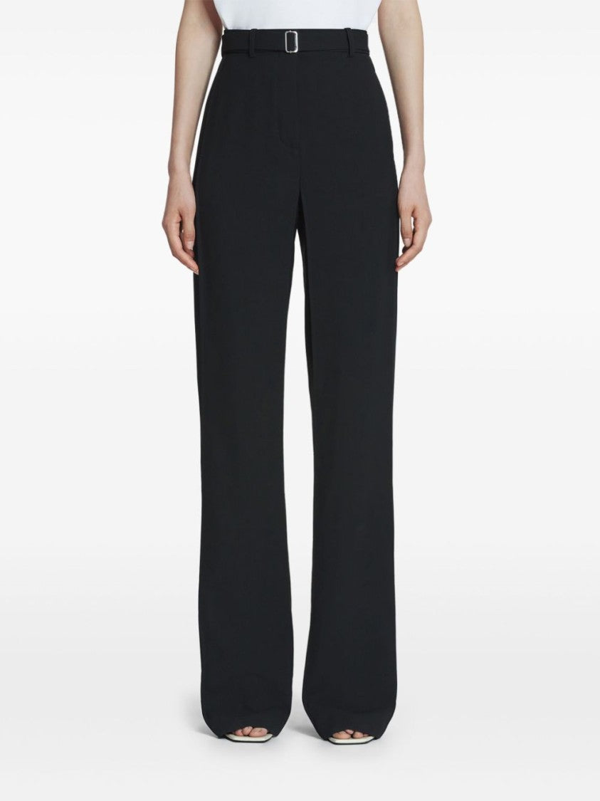 Lanvin Black Concealed Fastening Jetted Pocket Trousers