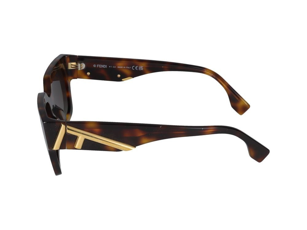 Maison Fendi Oversized Tortoiseshell Square Frame Sunglasses