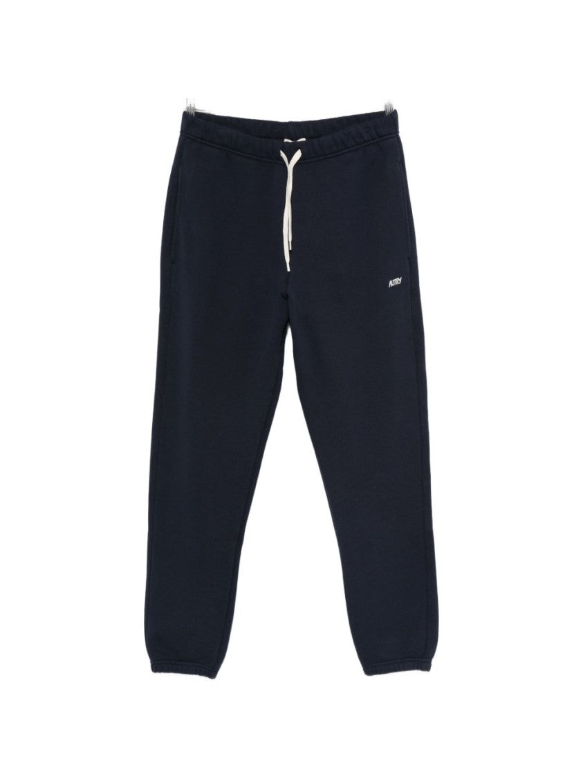 Autry Blue Drawstring Embroidered Casual Pants