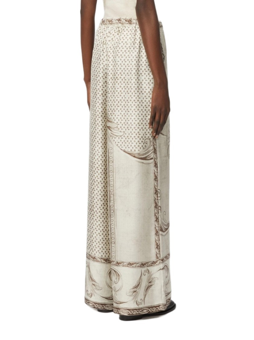 Max Mara Wide-Leg Trousers With Baroque Motifs