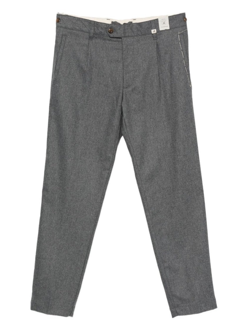 Myths Tailored Gray Trousers With Front Pleats