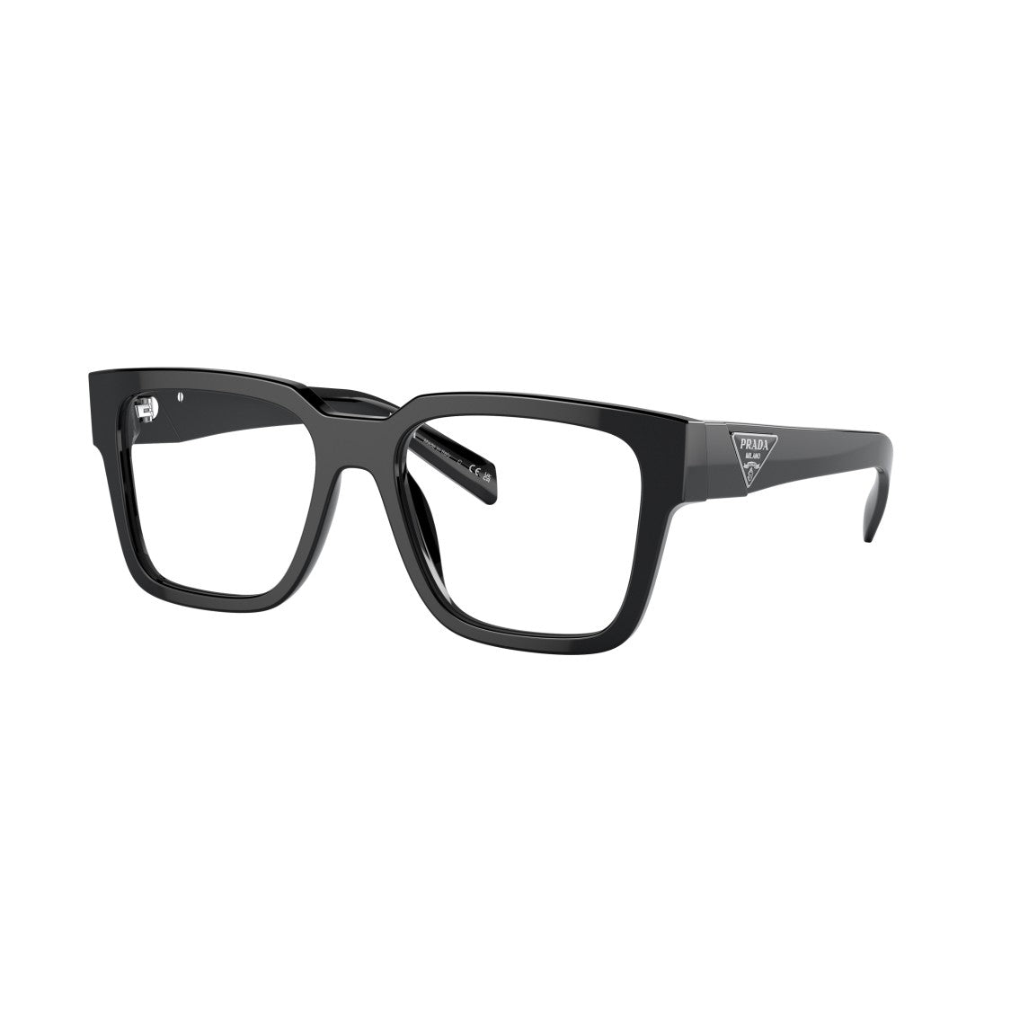 Prada 0Pr 08Zv Square Black Acetate Eyeglasses