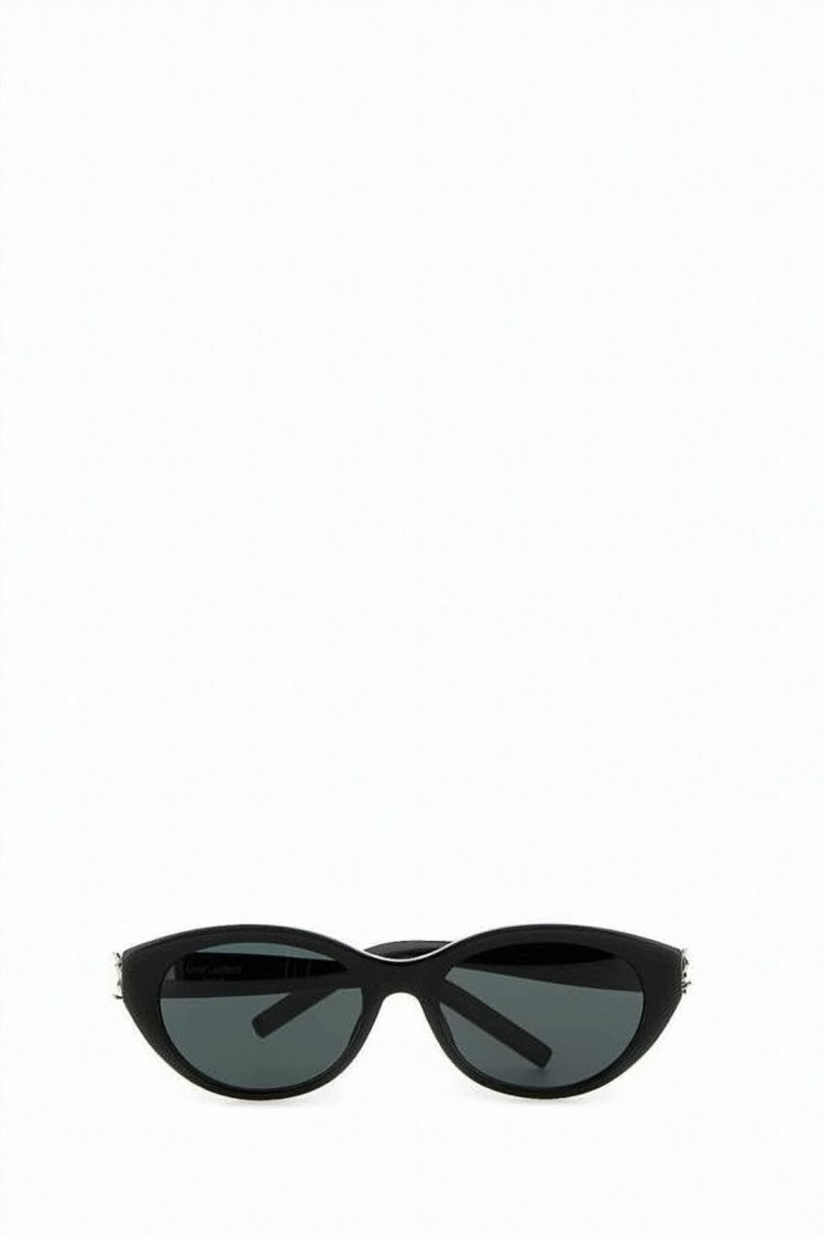 Saint Laurent Black Acetate Glossy Cat-Eye Sunglasses