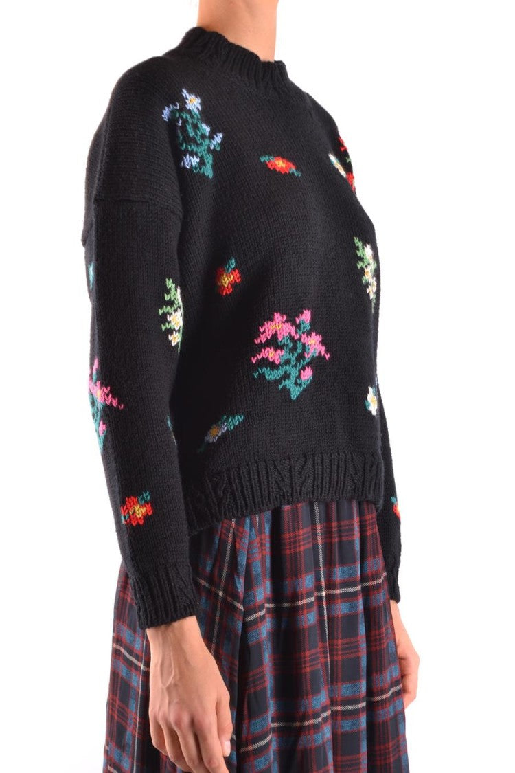 Philosophy Di Lorenzo Serafini Relaxed Fit Black Wool Sweater