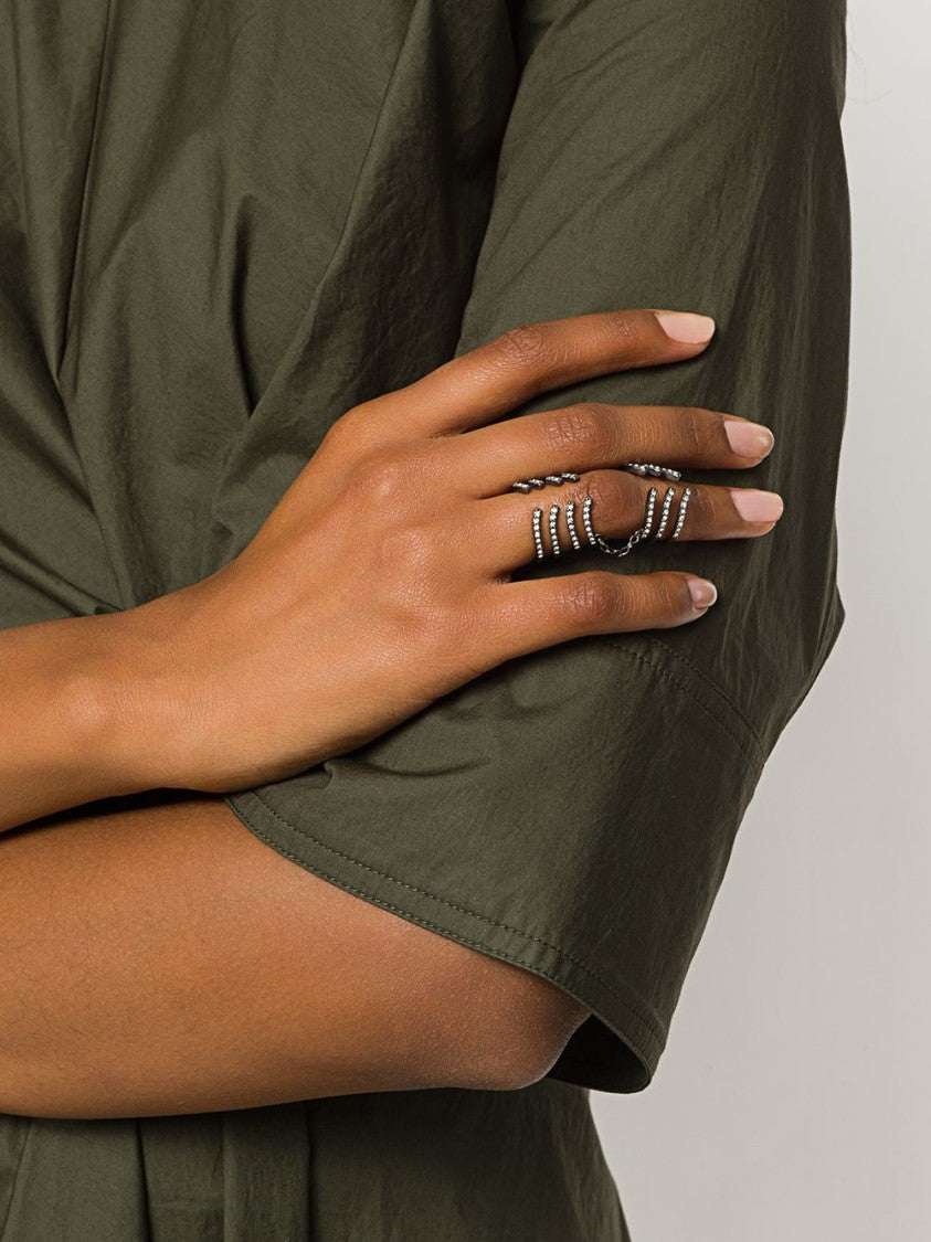 Federica Tosi Bijoux Argento Ring With Intricate Multi-Band Design
