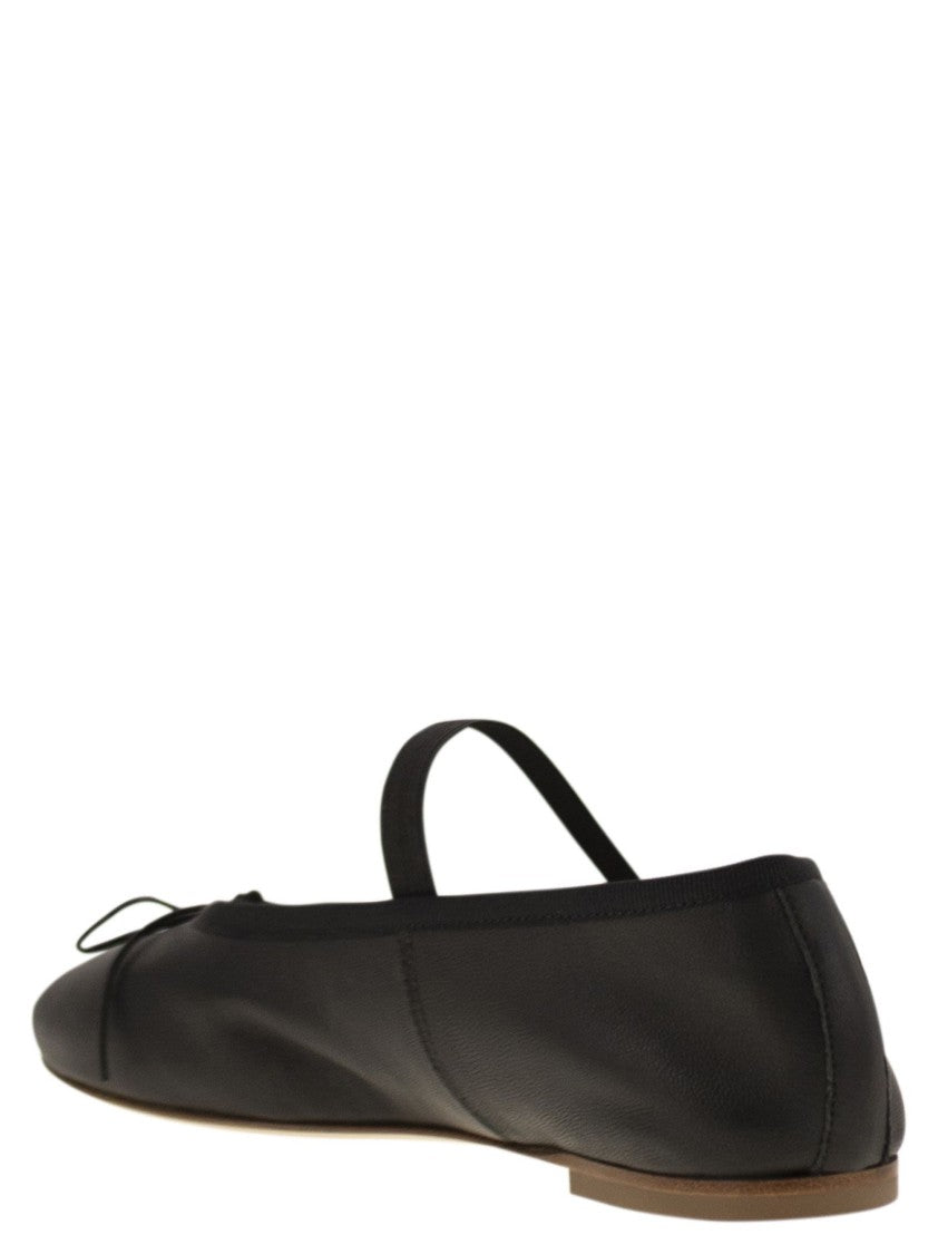 Anniel Leather Ballerina And Elastic Band