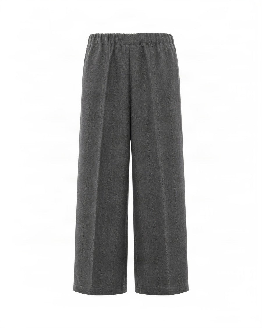 Fabiana Filippi Dark Grey High-Waisted Tailored Wide-Leg Pants