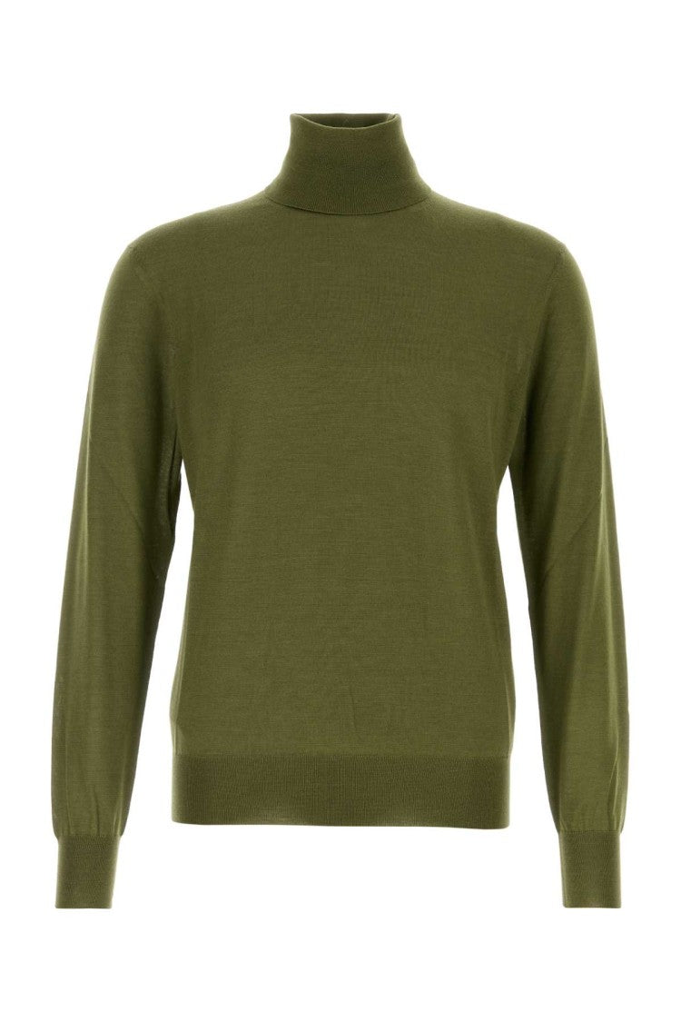 Saint Laurent Army Green Cashmere Blend Sweater