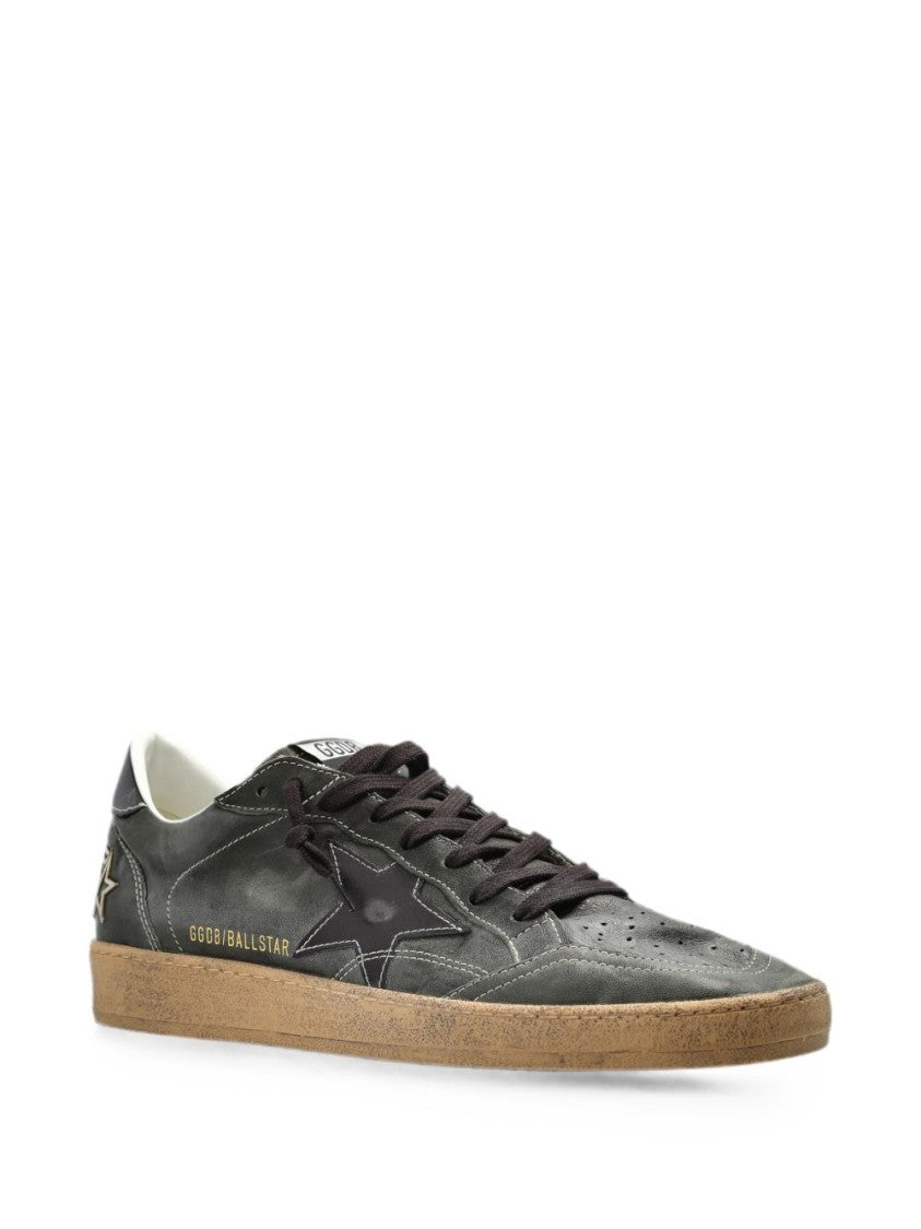 Golden Goose Low-Top Black Leather Star Stitching Sneakers
