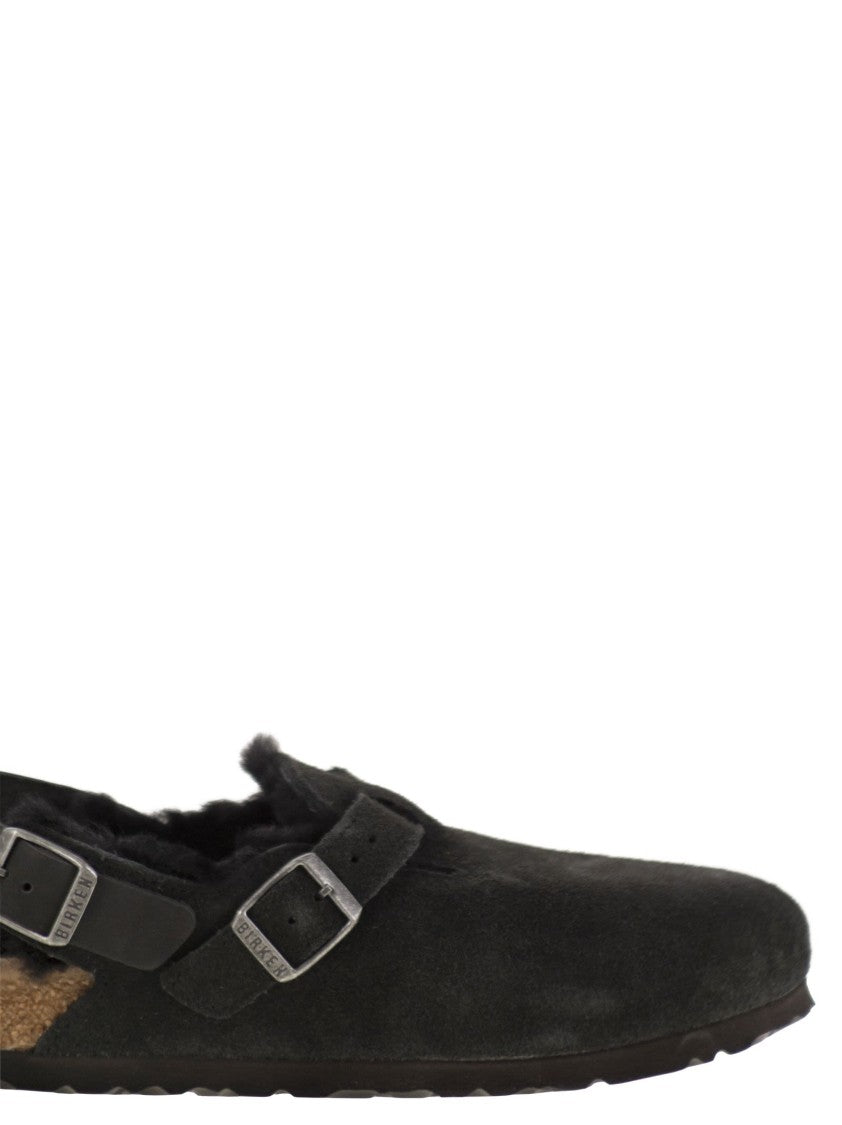 Birkenstock Tokio Shearling - Suede And Lambskin Slippers