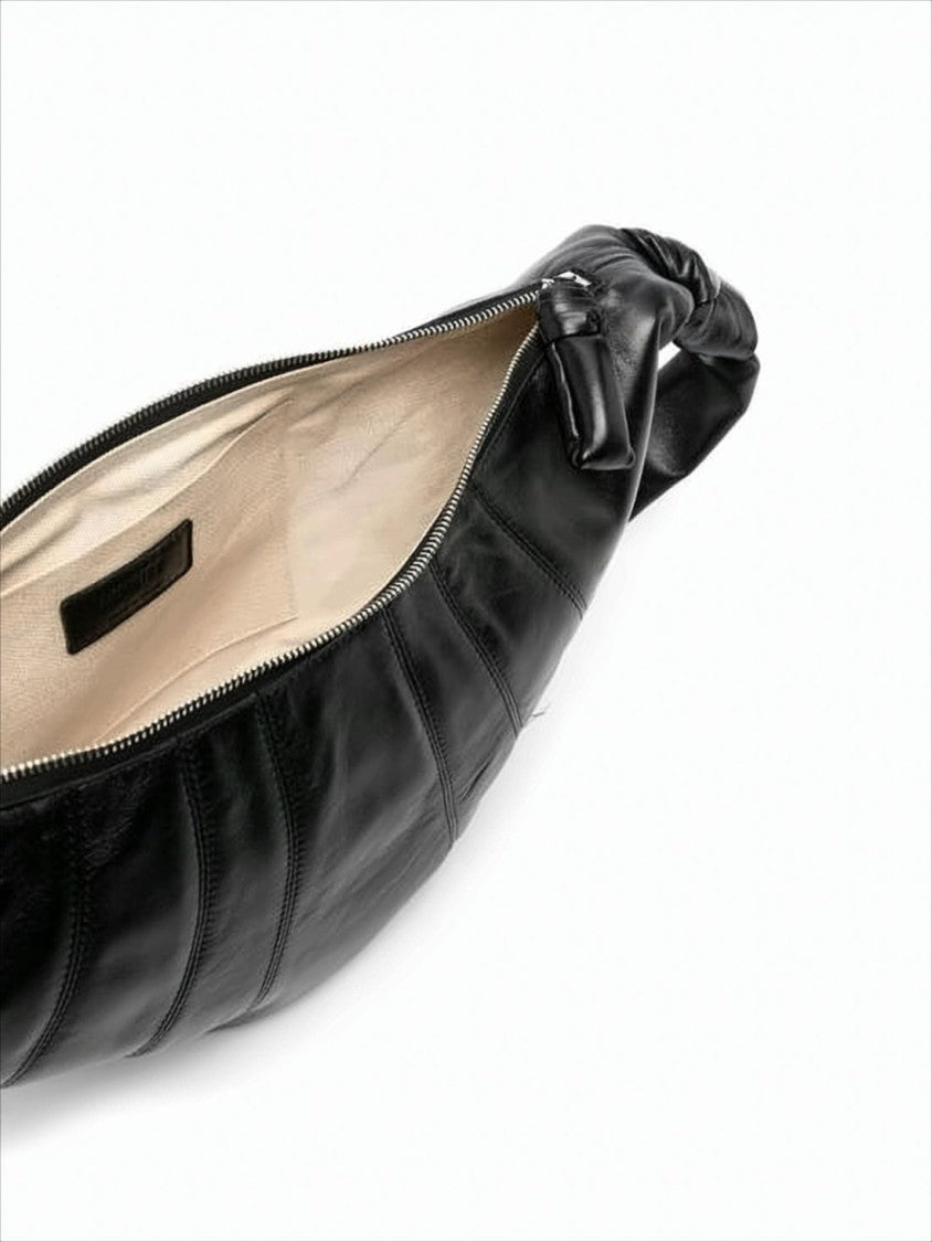 Lemaire Curved Lambskin Leather Belt Bag With Padded Strap