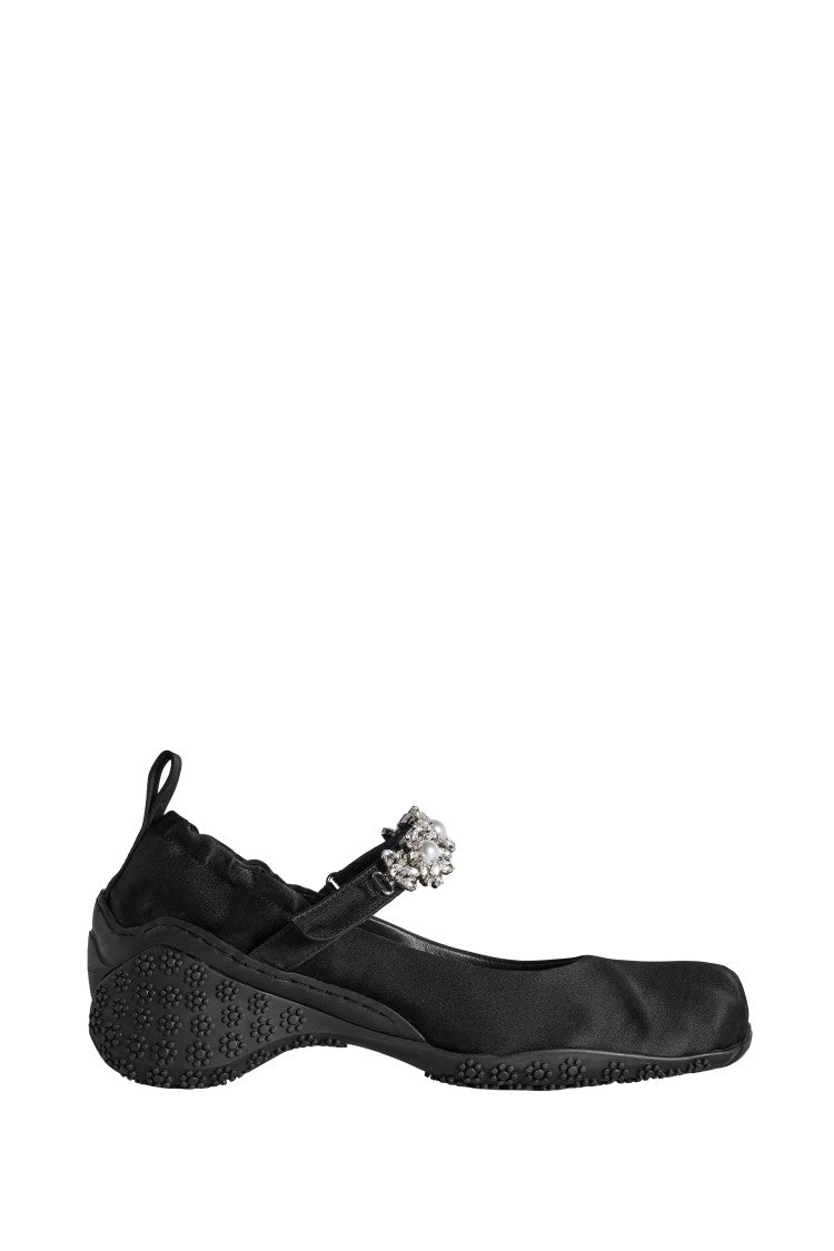 Simone Rocha Black Ballet Runner Hybrid Sneakers