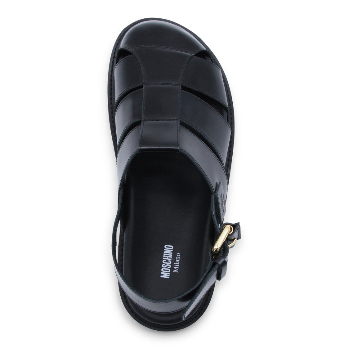 Moschino Black Sandals With Secure Strap