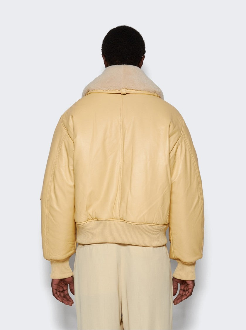 Ami Leather Bomber Jacket