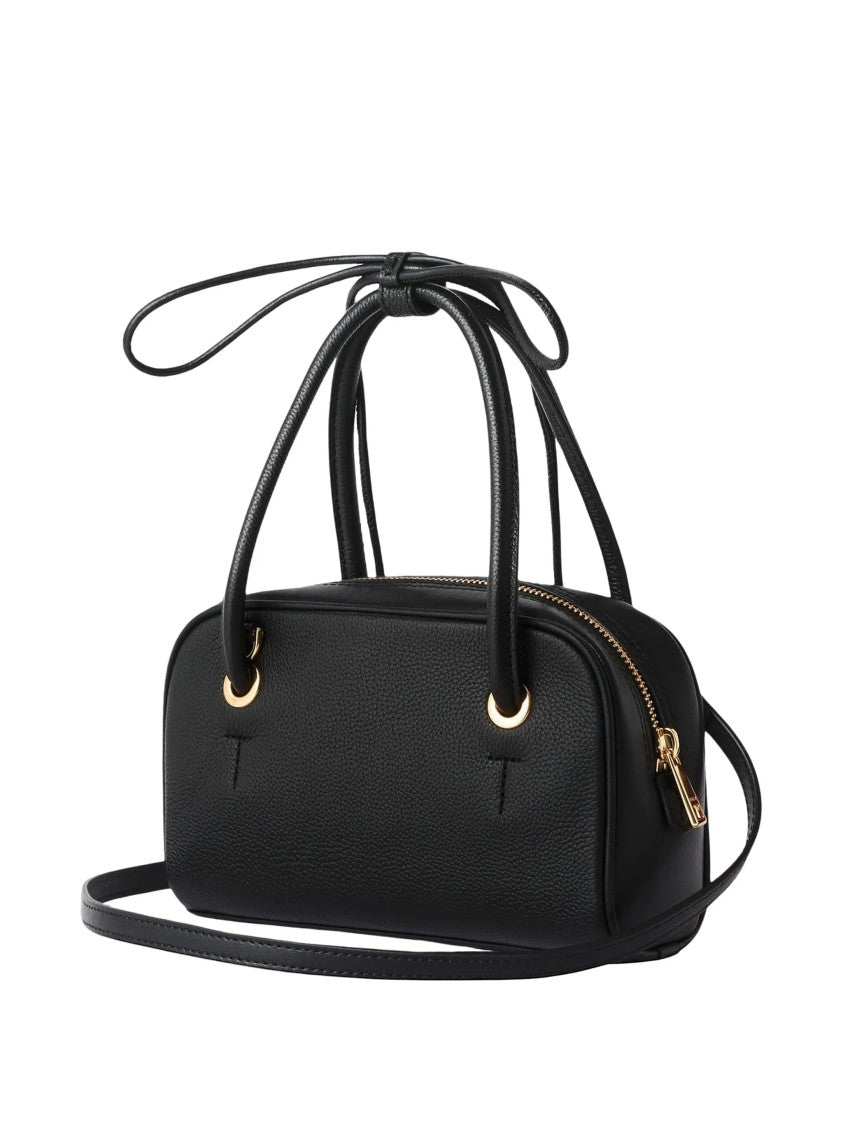 Furla Poppy Mini Pebbled Bow Shoulder Bag