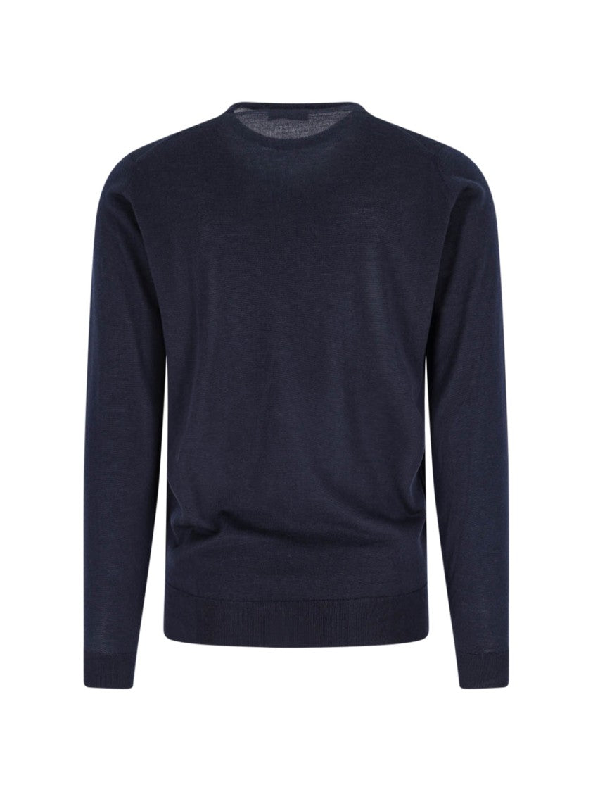 John Smedley Fine Knit Sweater With Ribbed Cuffs And Hem