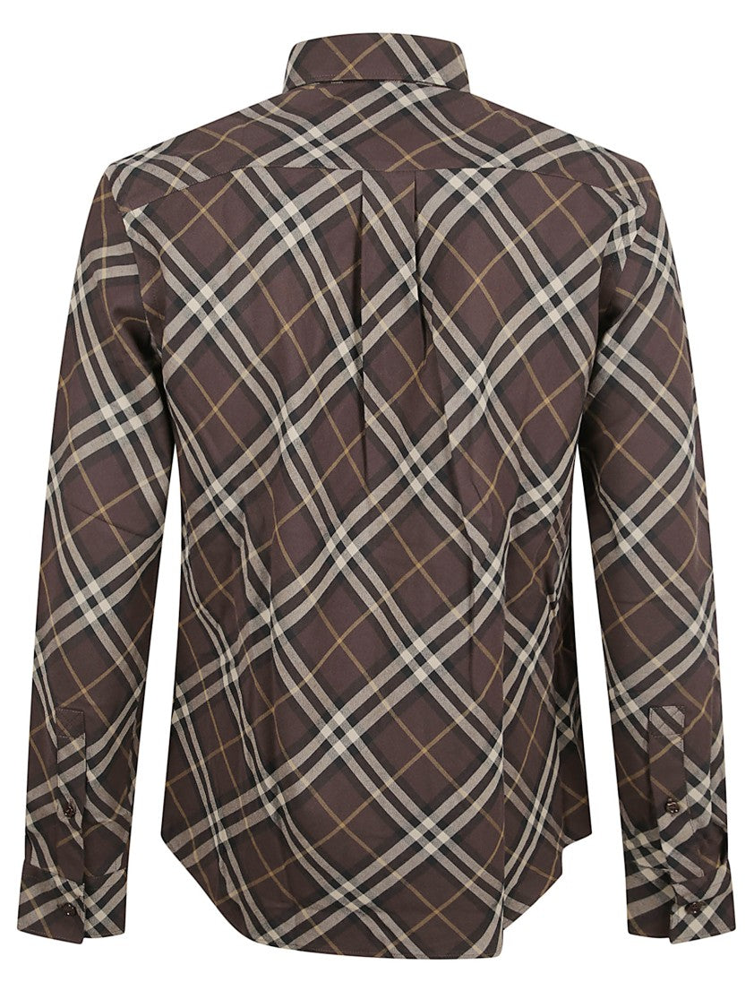 Burberry Plaid Cotton Casual Shirt