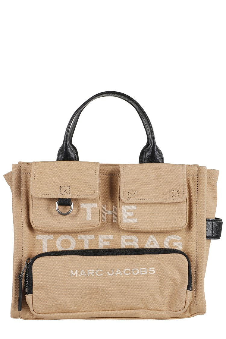Marc Jacobs Camel Cotton Medium Tote With Leather Accents