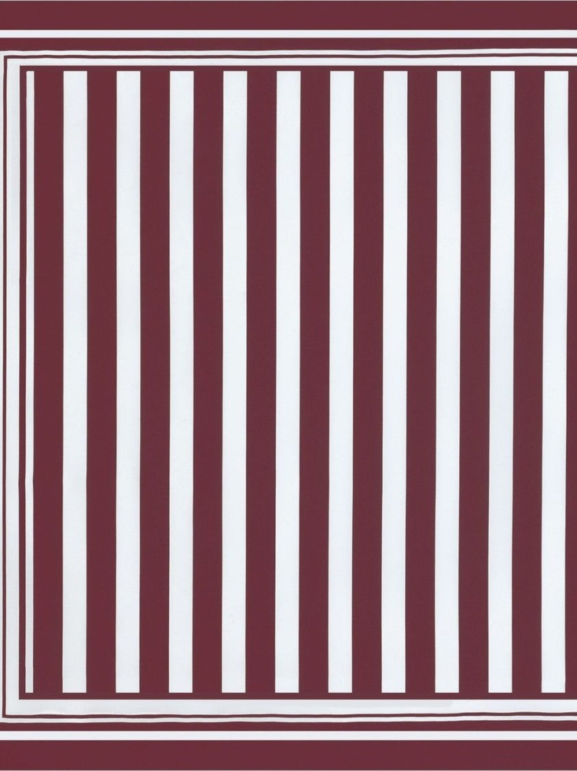 Dolce & Gabbana Bordeaux Red Square Scarf With Logo Print