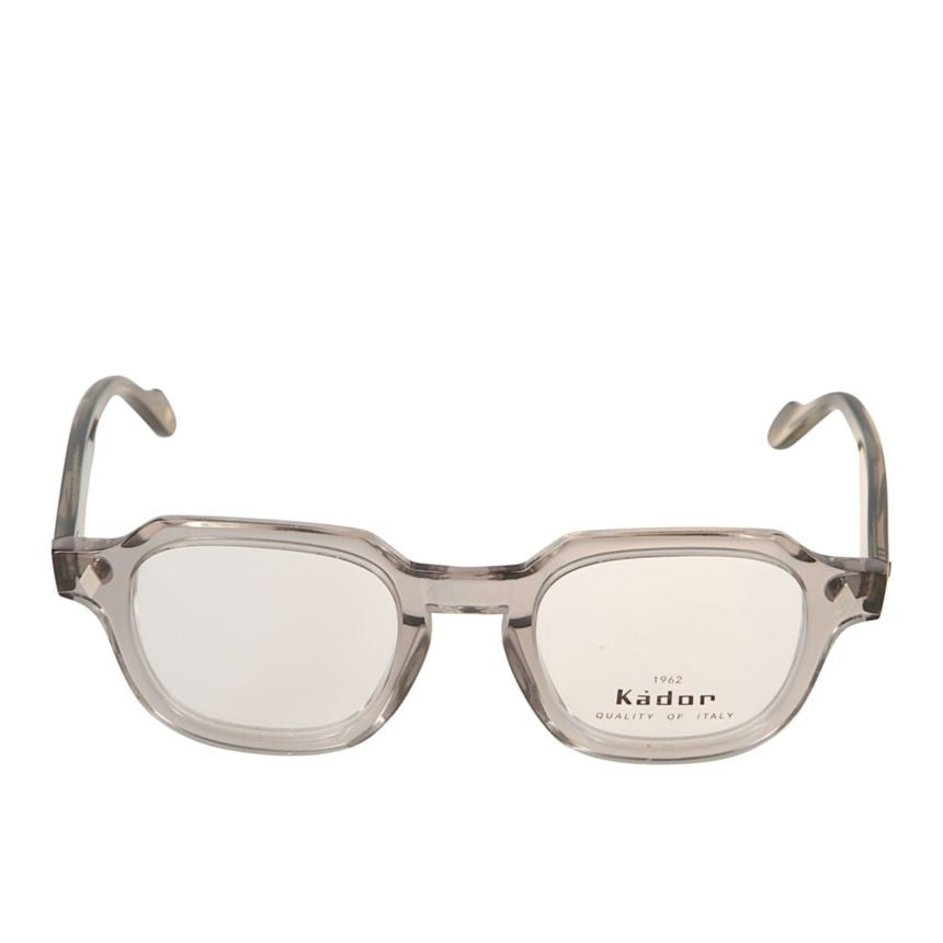 Kador Turbot Translucent Grey Acetate Rectangular Sunglasses With Gradient Temples