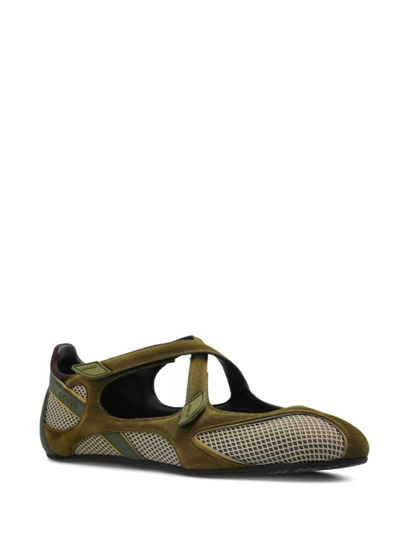 The Attico Olive Green Ballerina Flats