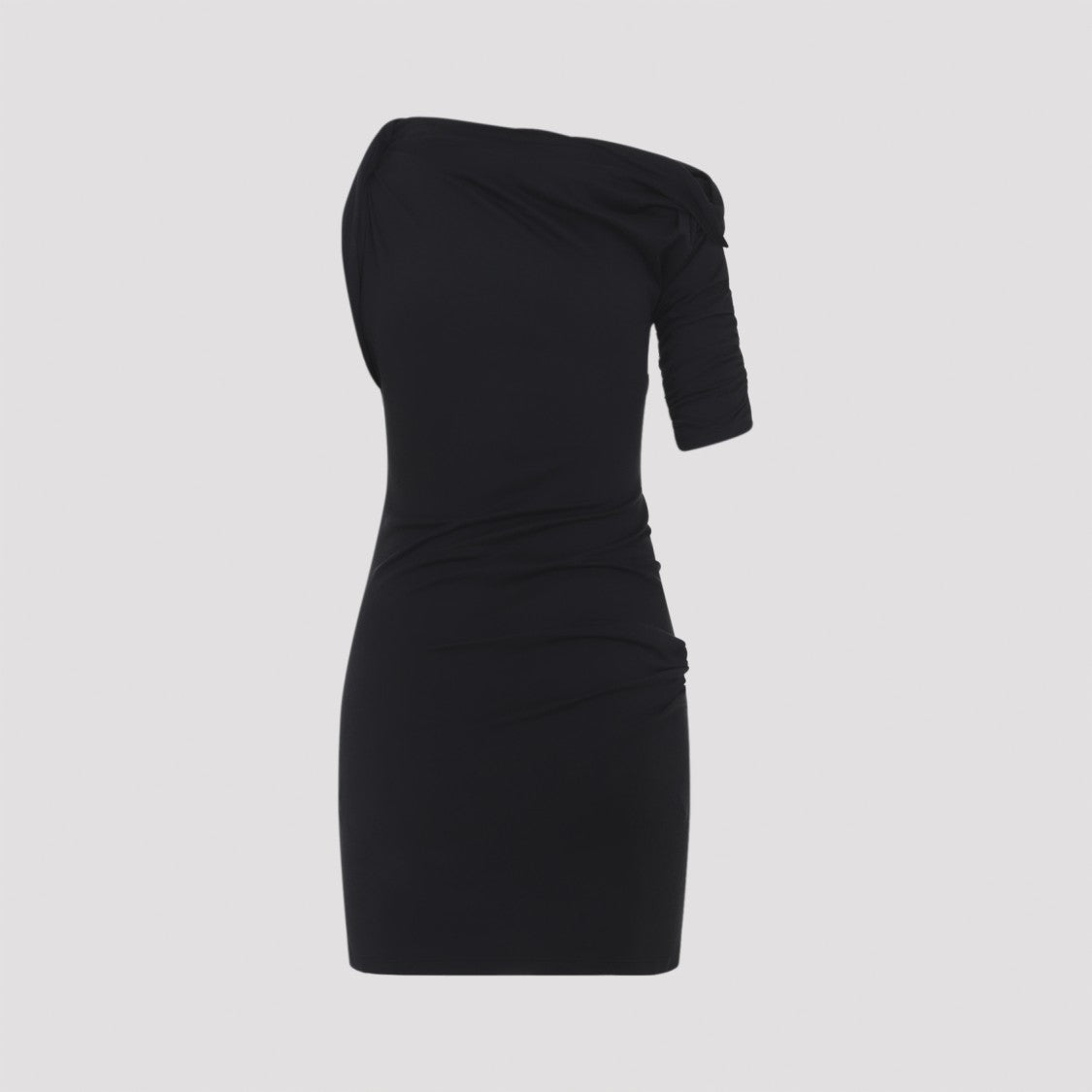 Jacquemus The Drapeado Black Cotton Mini Dress