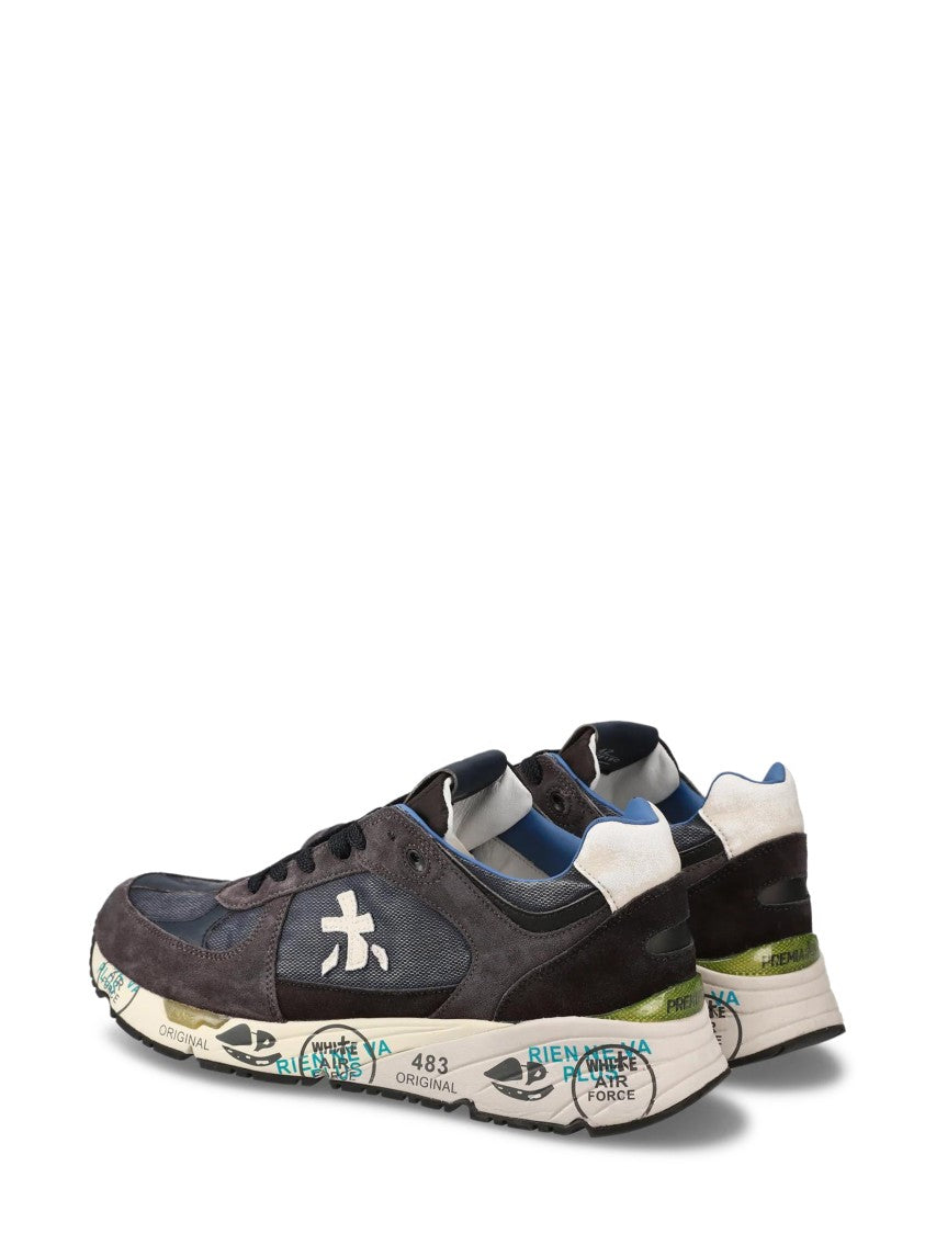 Premiata Low-Top Sneakers With Graphic Text Accents