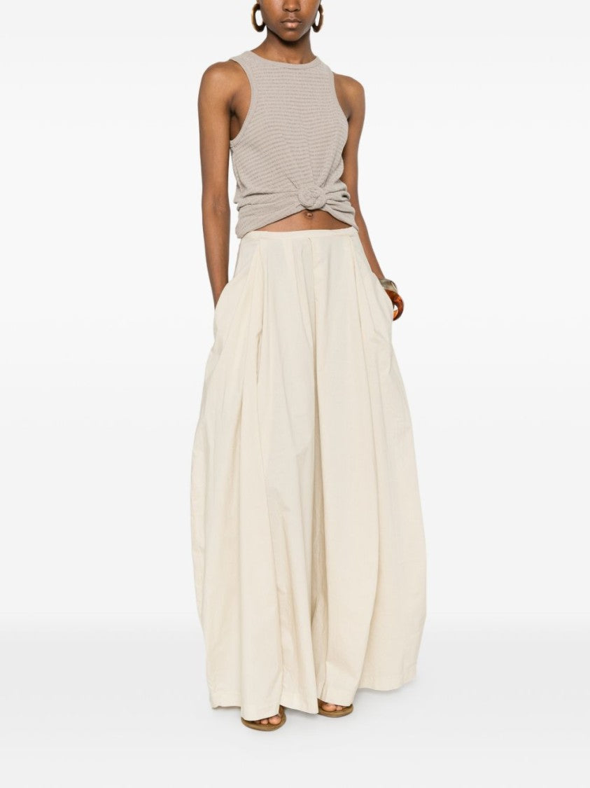 Jucca Pleated High Waist Maxi Skirt