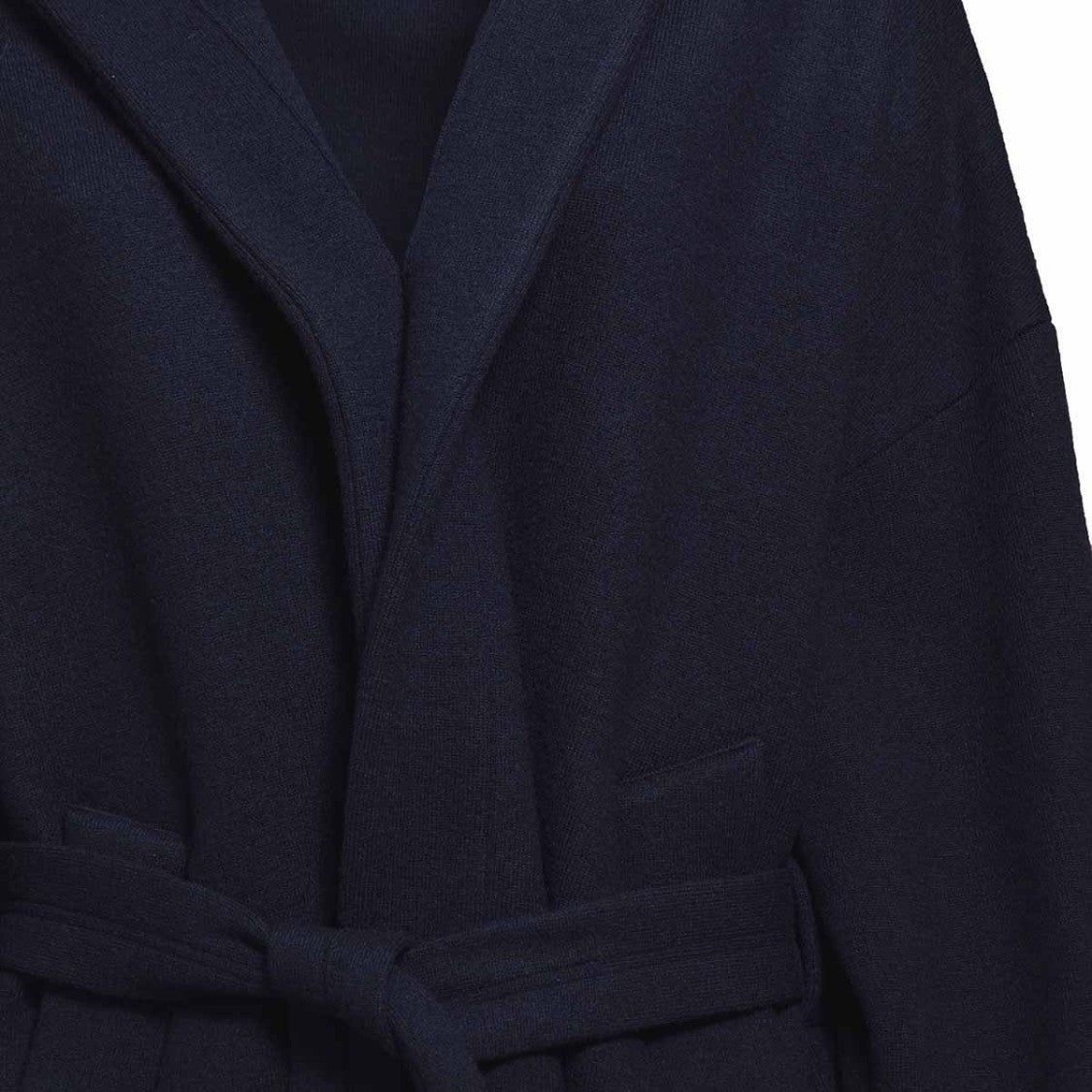 Barena Venezia Carmela Woolly Robe Coat Virgin Wool - Navy Blue