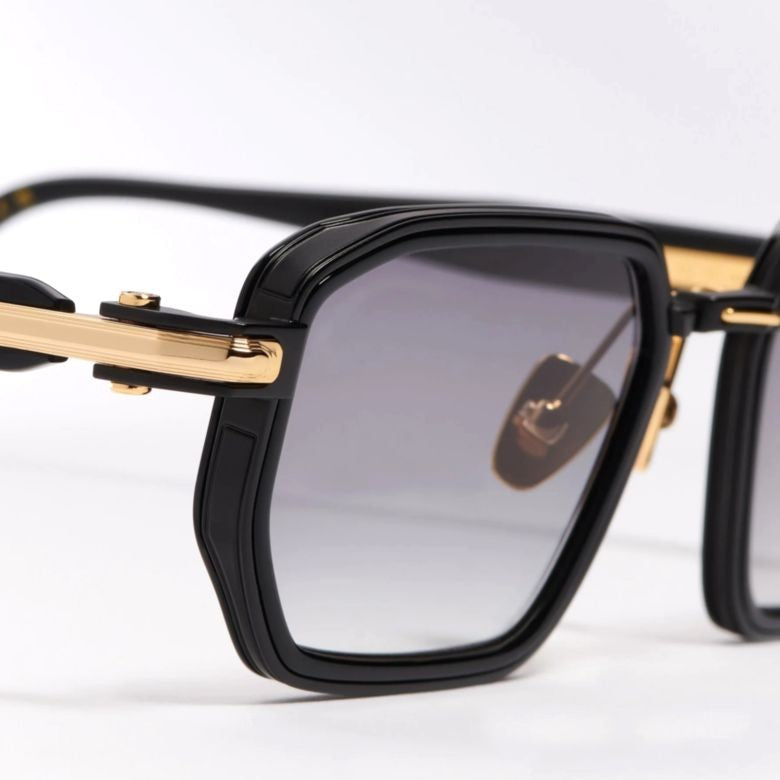 John Dalia Miles Geometric Frame Sunglasses With Gold Detailing