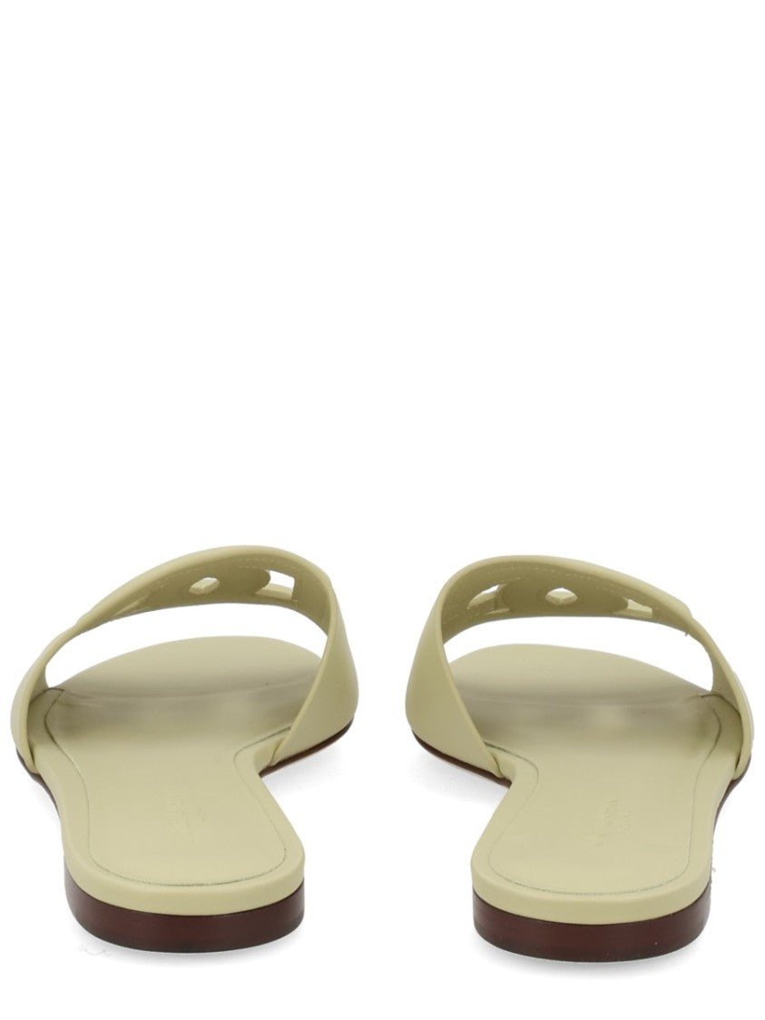 Dolce & Gabbana Sleek Cut-Out Logo Slide Sandals
