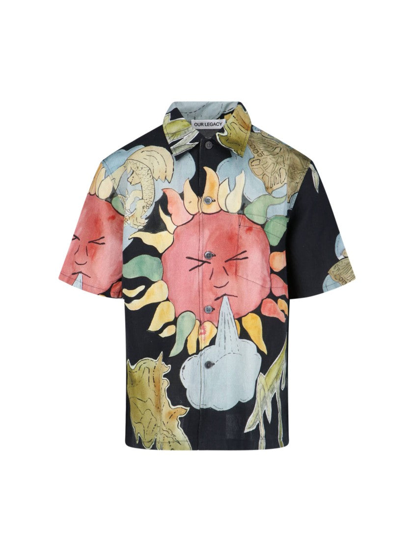 Our Legacy "Solar Power" Printed Shirt – Black
