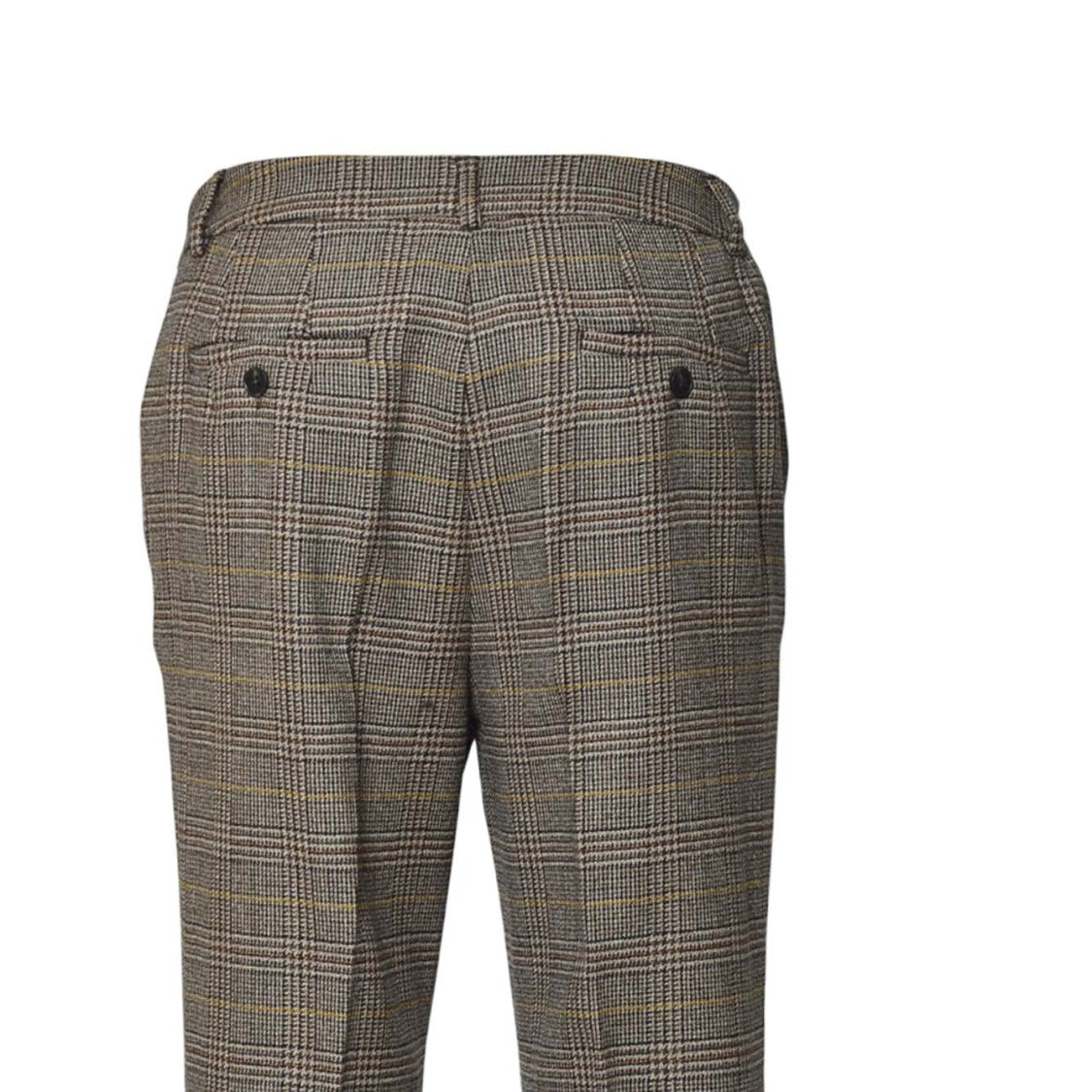 Max Mara Tailored Checkered Trousers In 100% Virgin Wool