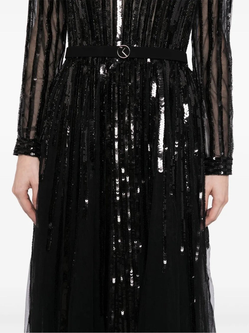 Saiid Kobeisy Sequin Long Dress