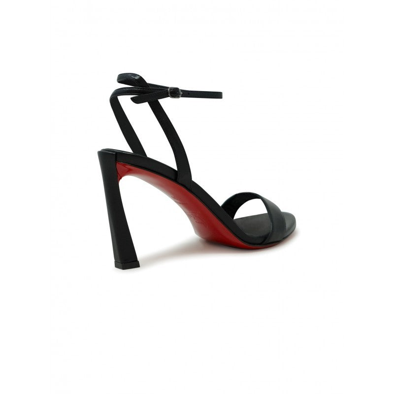 Christian Louboutin Black Pvc Leather Condora Queen 85 Sandals