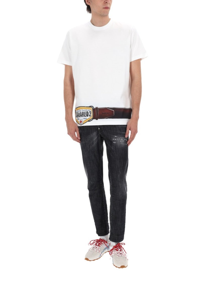 Dsquared2 Slim Fit Distressed Black Jeans