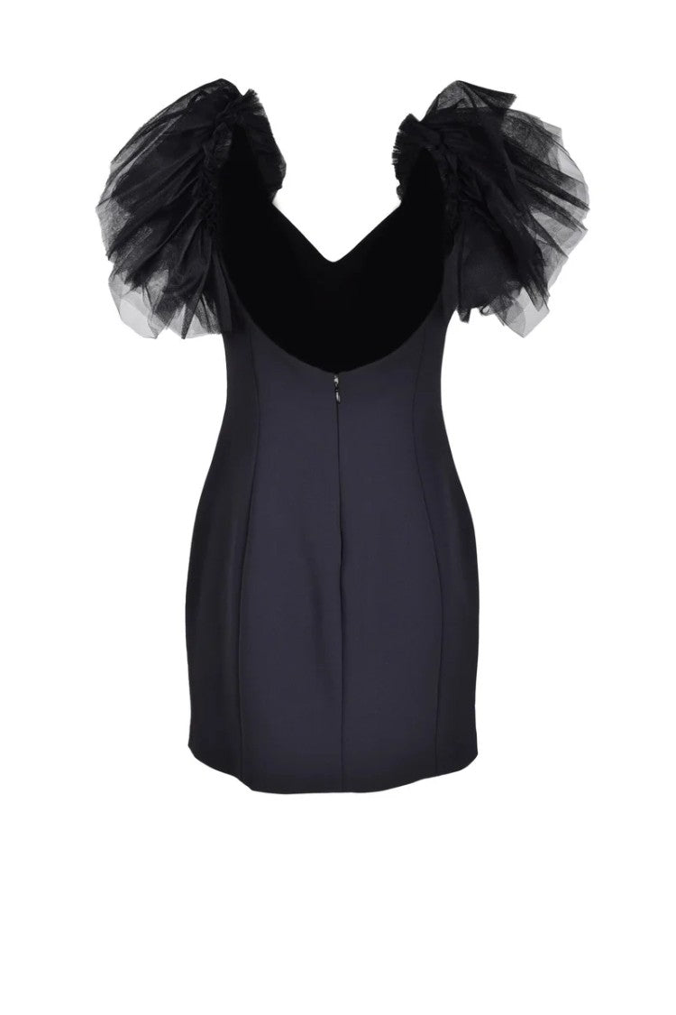 Pinko Black Dress Polyester Elastane