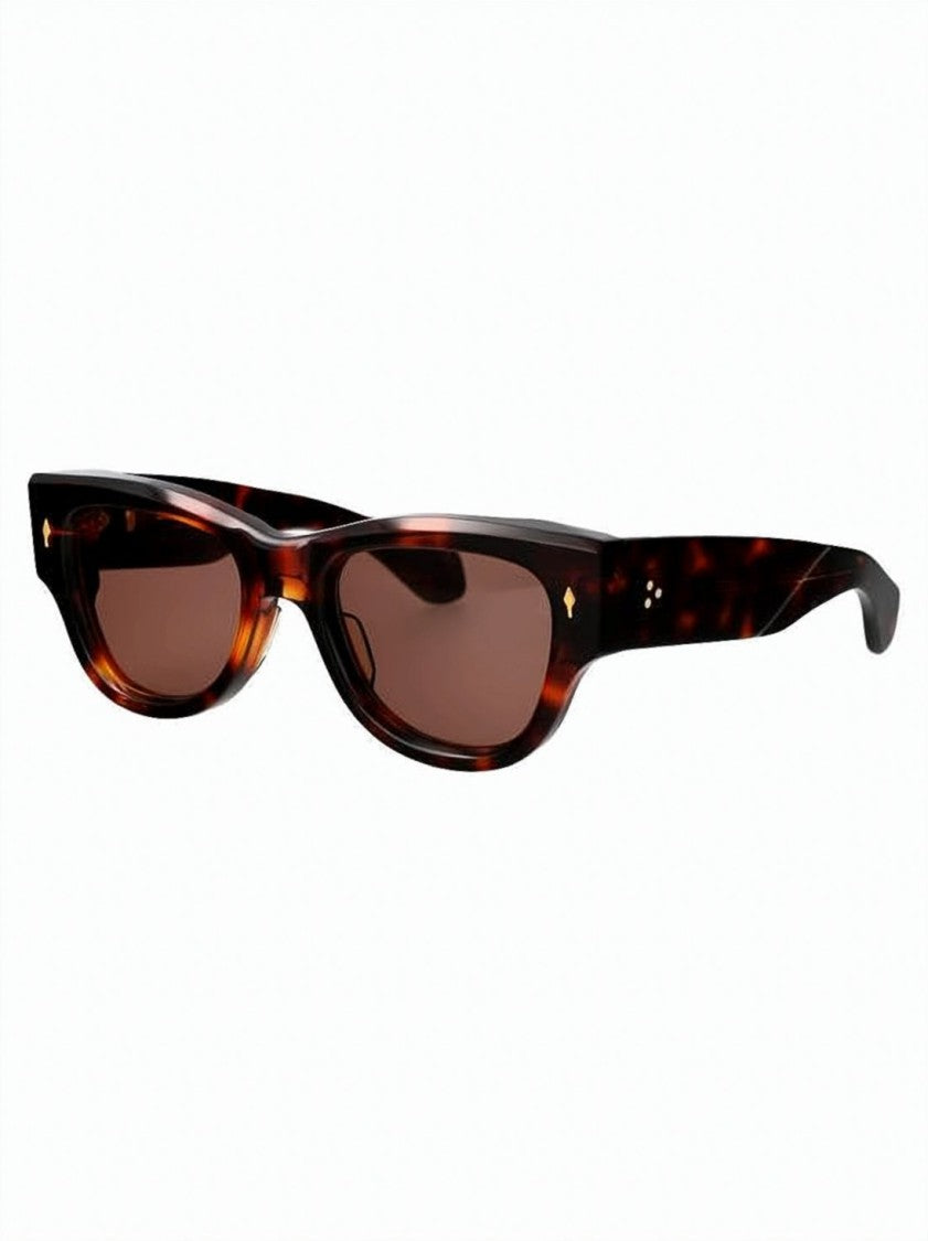 Jacques Marie Mage Rectangular Acetate Sunglasses With Tortoiseshell Pattern