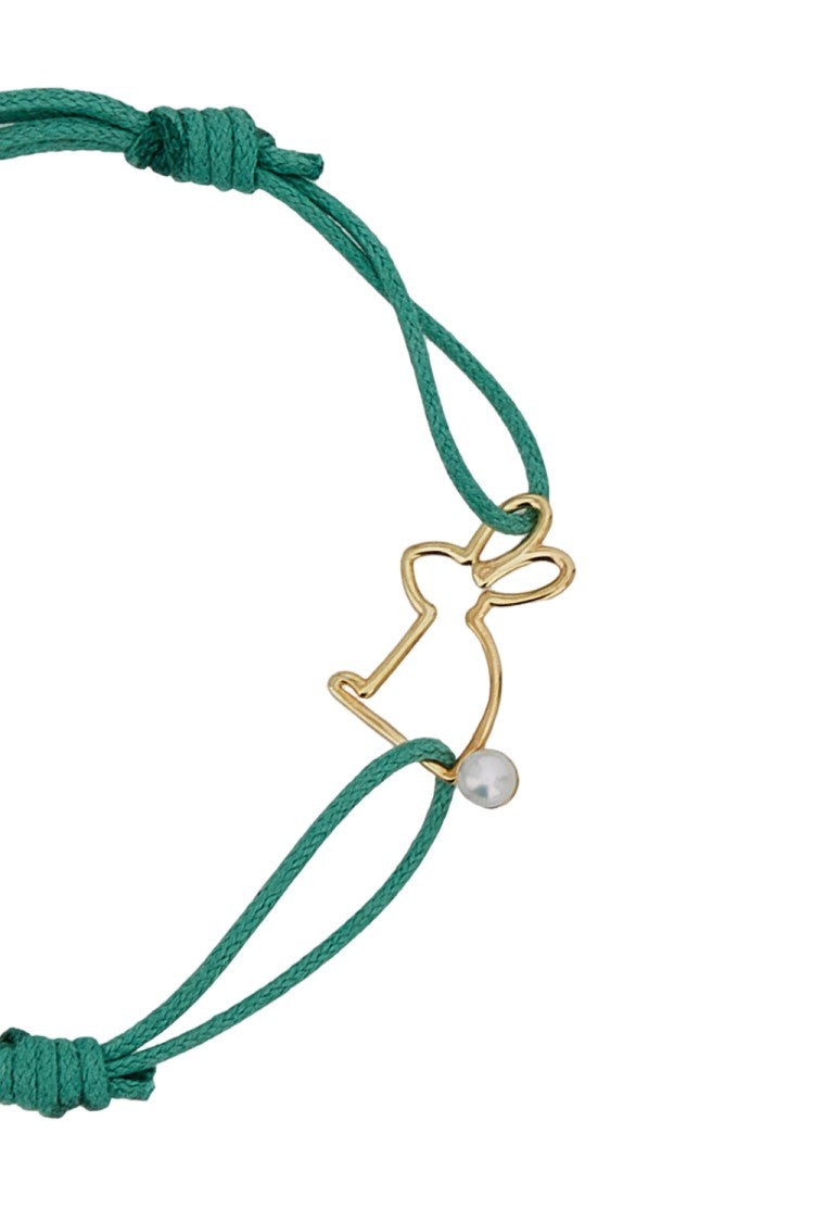 Aliita Conejito Perla Cord Bracelt